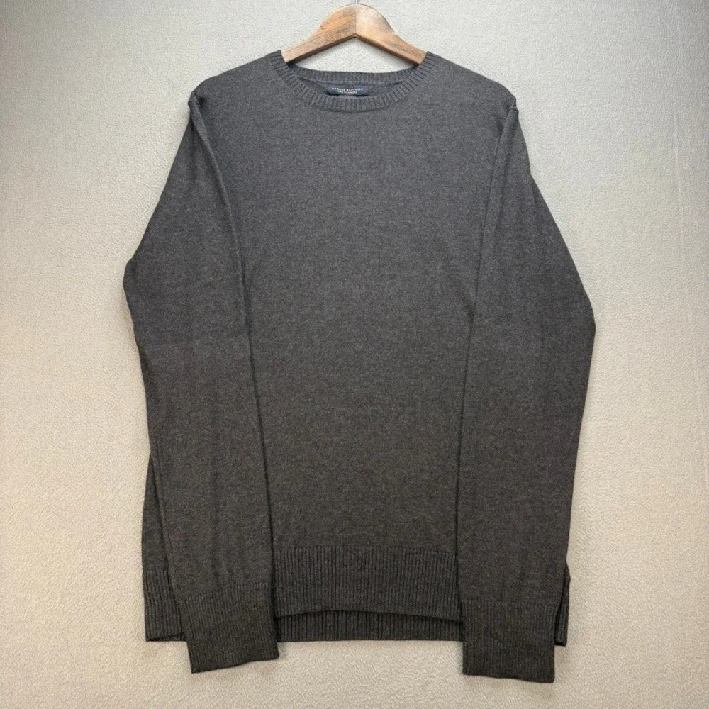 Banana Republic Sweater Silk Cashmere Crew Neck Regular Large Gray Pullover